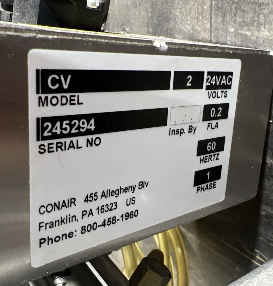 CONAIR material Hopper Isolate Receiver Model CV: Used Surplus. Item ID 1