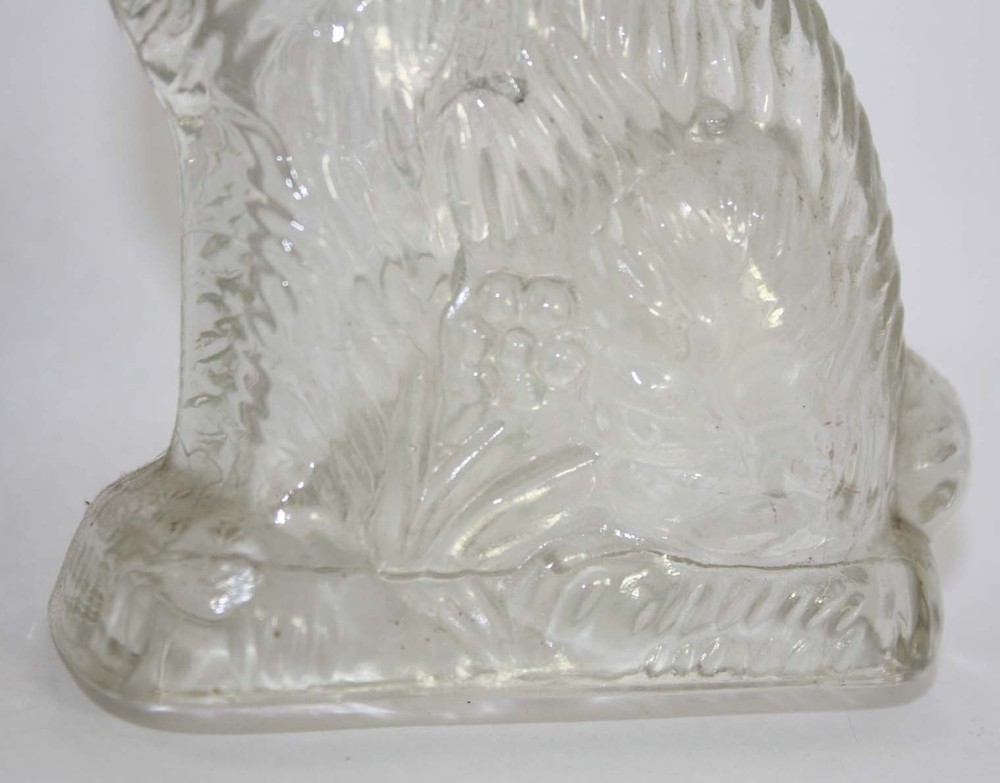 VERY COOL FIGURAL GLASS CANY CONTAINER ??