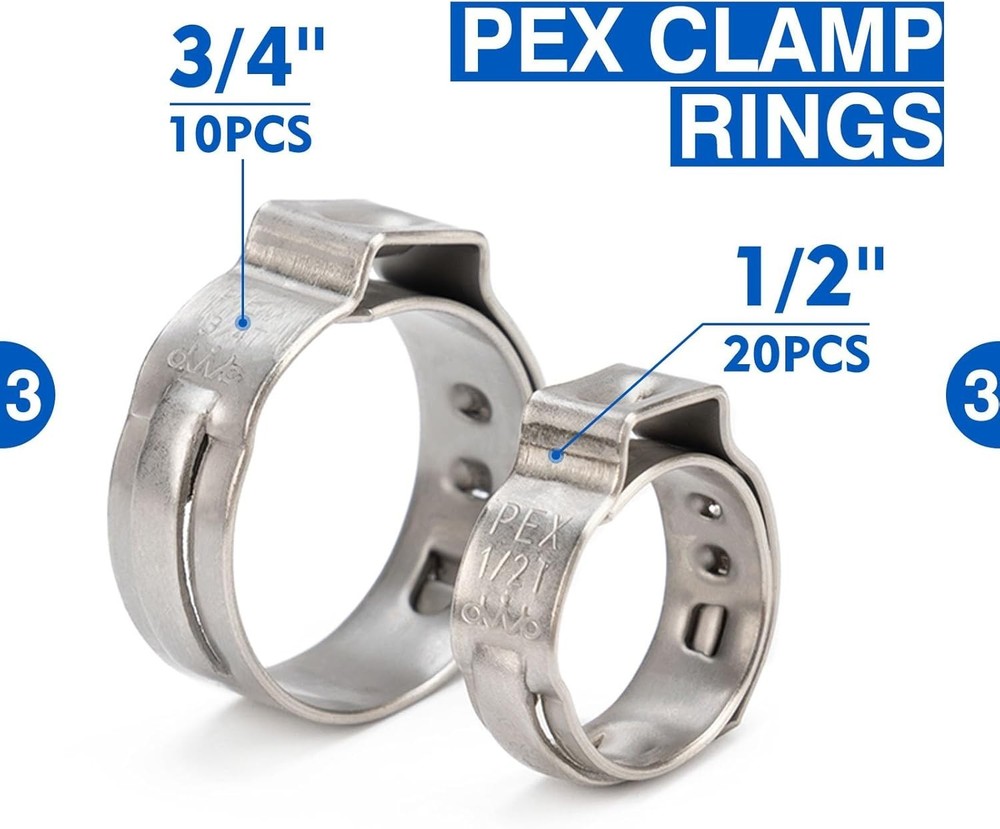 Multi-Functional Ratchet PEX Tool with Clamps & Cutter - Easy PEX Installations