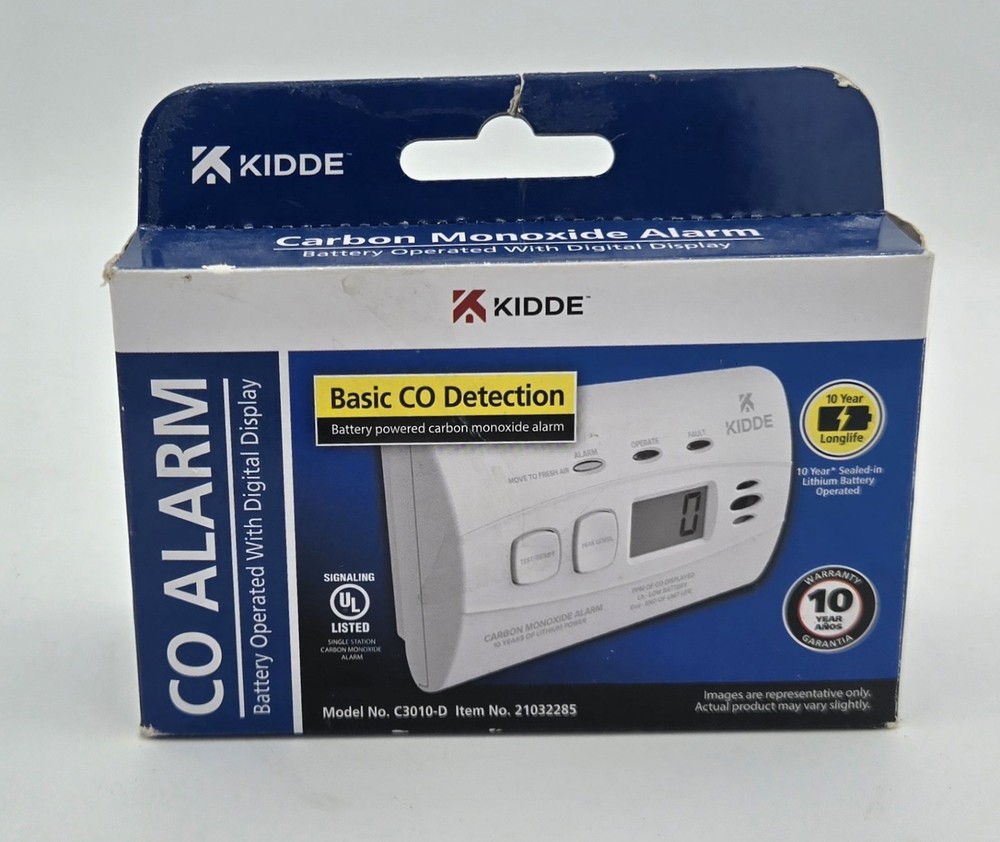 Kidde C3010D Carbon Monoxide Detector Digital Display