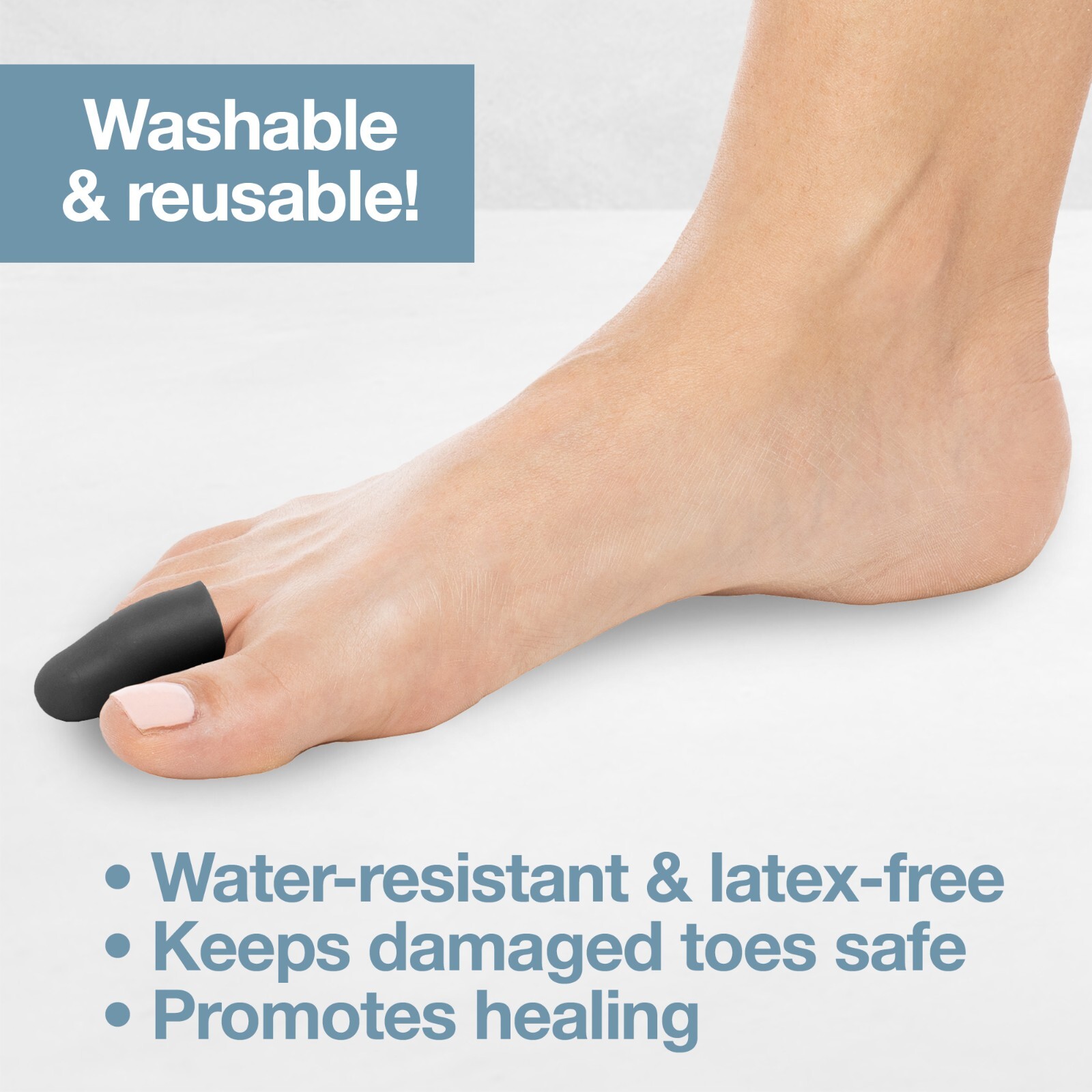 ZenToes Gel Toe Caps 6 Pack Protectors Corns Ingrown Toe Nails Callus Rubbing