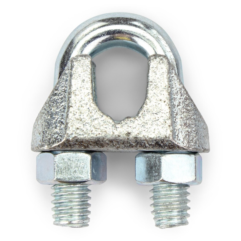 2 pc. Wire Rope Clips, 3/8"- Iron Wire Hardware