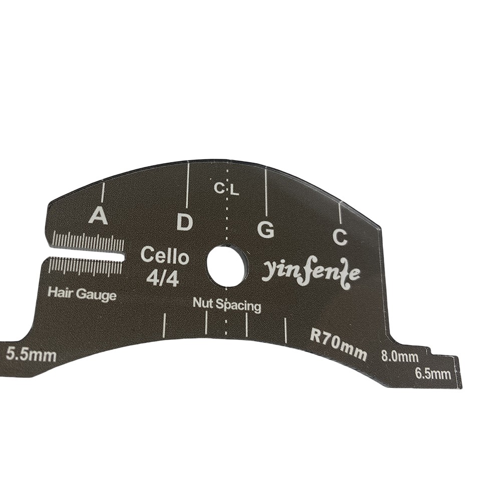 4/4 Cello Bridge Nut Shaping Tool String Spacing Marker & Bow Standard Gauge