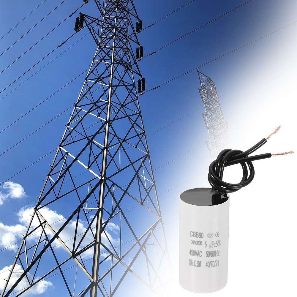 5uF CBB60 Running Capacitor, Run Capacitor,White