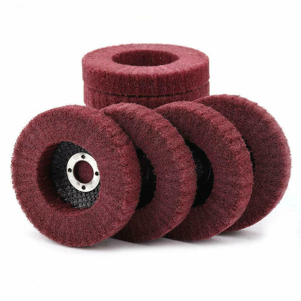 5Pcs 4-1/2" 320 Grit Polishing Grinding Buffing Wheel Flap Discs For Grinder