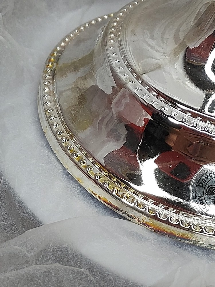 Davco Silverplate Taper Candle Candlesticks Elegant Scroll Design Table Decor