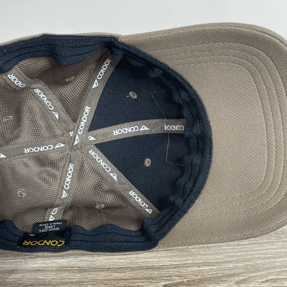 Condor Tactical Hat Cap Tan Large Flex Fit Hook Loop Patch Military Large