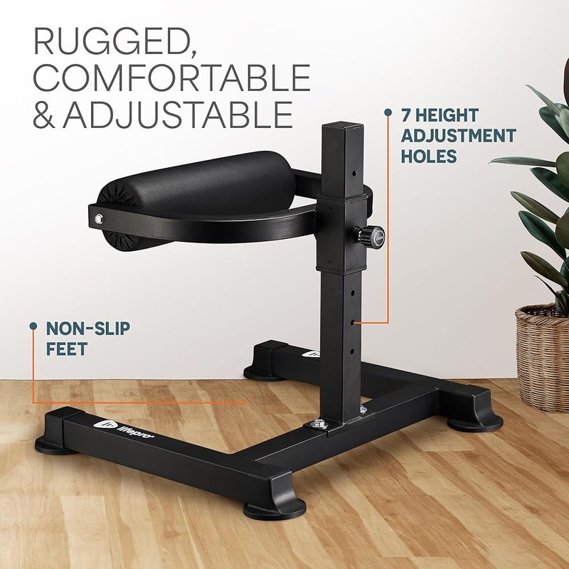 Adjustable Split Squat Stand Heavy-Duty Leg Trainer Home Gym Compact Stability