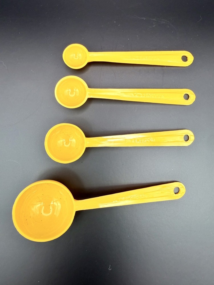 Vintage ceramic goose with measuring spoons set
