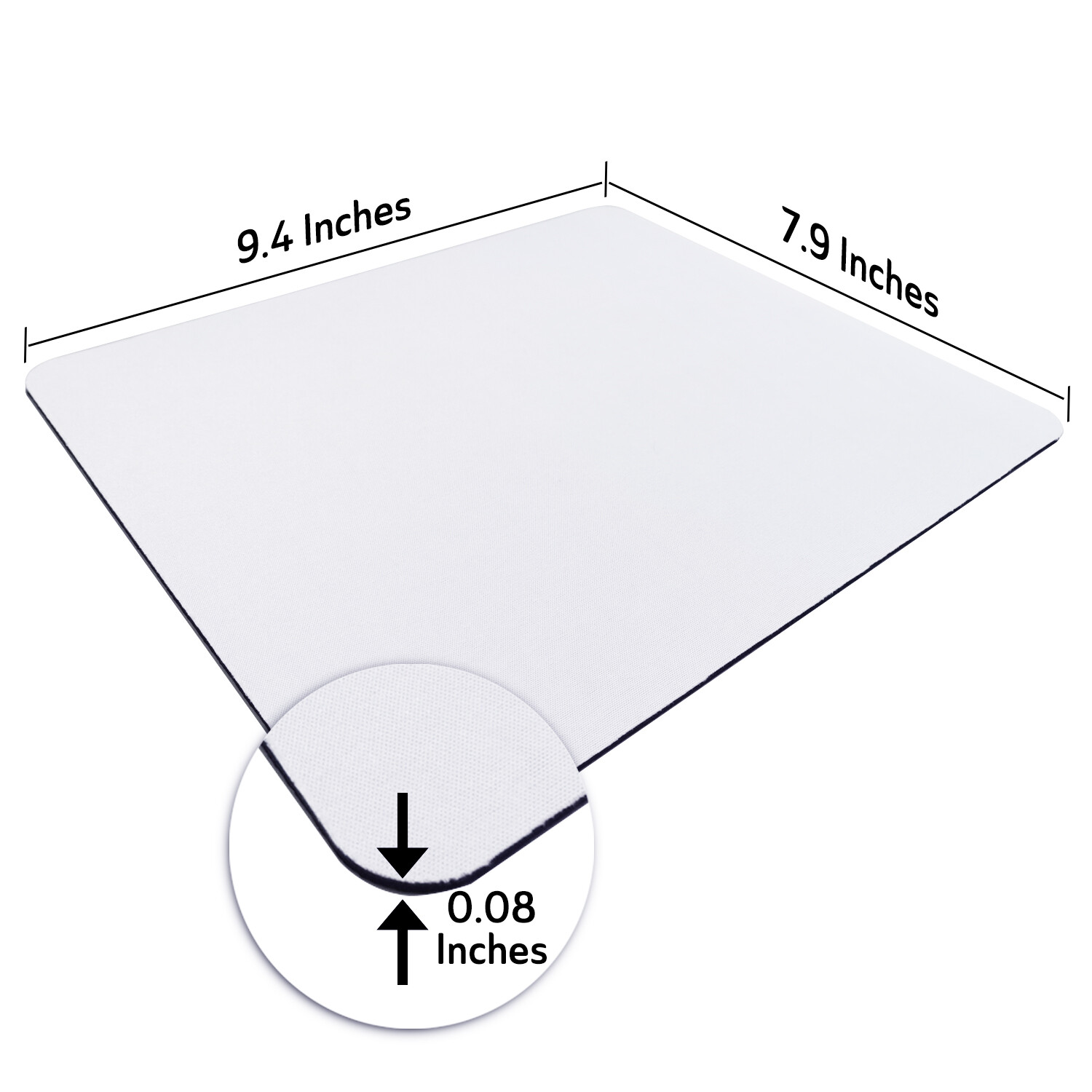 A-SUB Sublimation Blank Mouse Pads 9.4x7.9 in 12PK Large Extended Gaming Pads