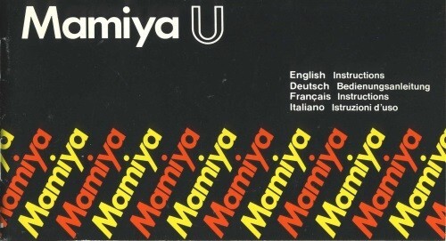 Mamiya U Instruction Manual multi-language