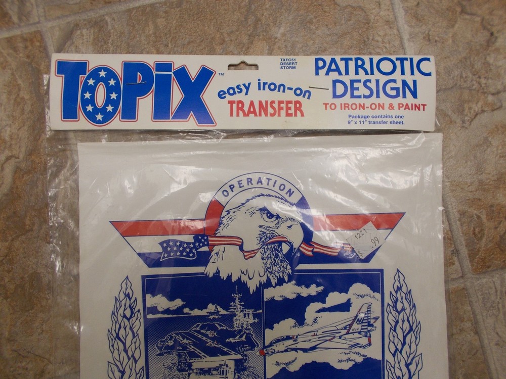 OPERATION DESERT STORM, US ARMED FORCES IRON-ON TRANSFER