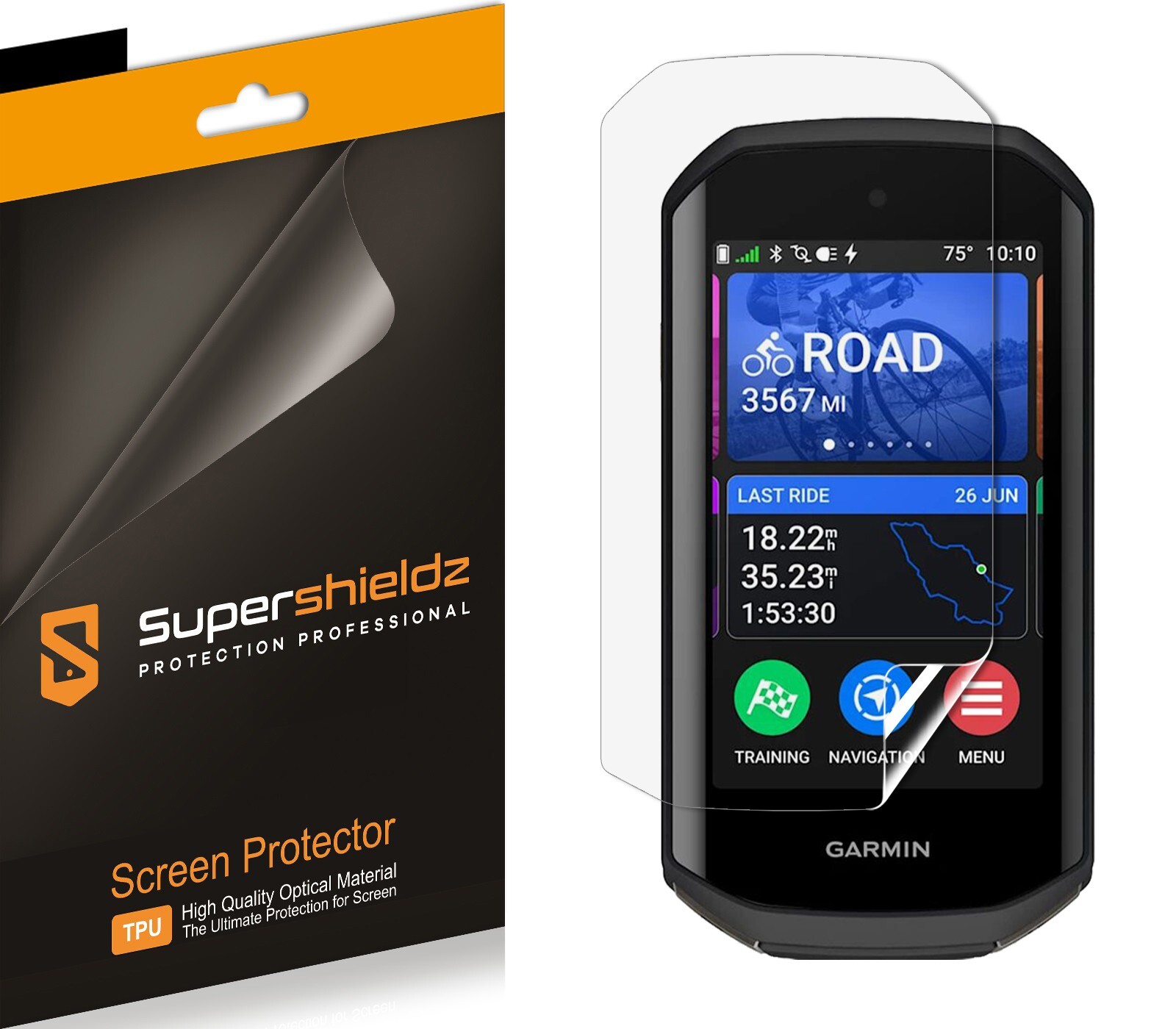 2X Supershieldz Clear Screen Protector for Garmin Edge 1050 (TPU)