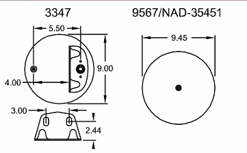Air Spring Bag SAF Holland 90557248 & Firestone W01-358-9587