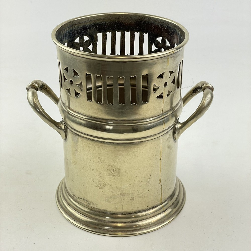 Antique Silver Plated Bottle Coaster 16cm High