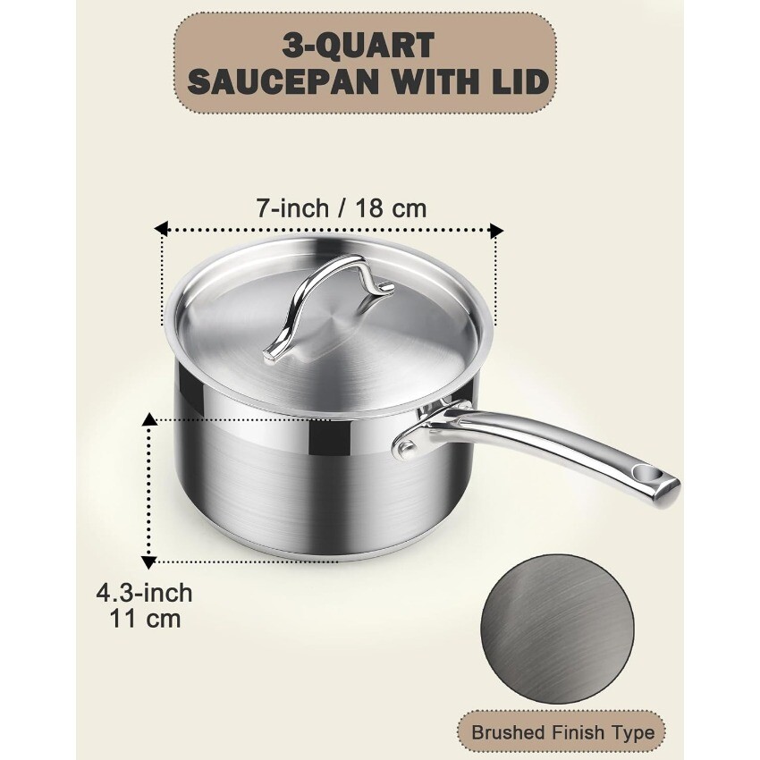 Cooks Standard Kitchen Cookware Sets Stainless Steel, Professional Pots