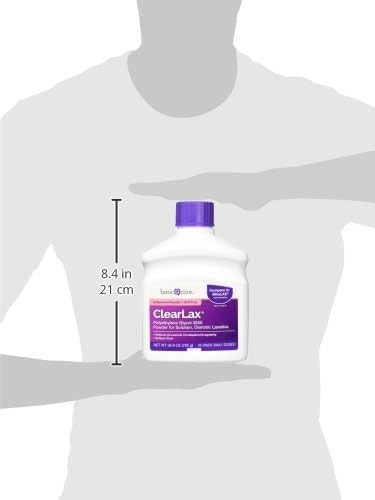 Amazon Basic Care ClearLax PEG 3350 Osmotic Laxative 1.68lb Comparable MiraLAX