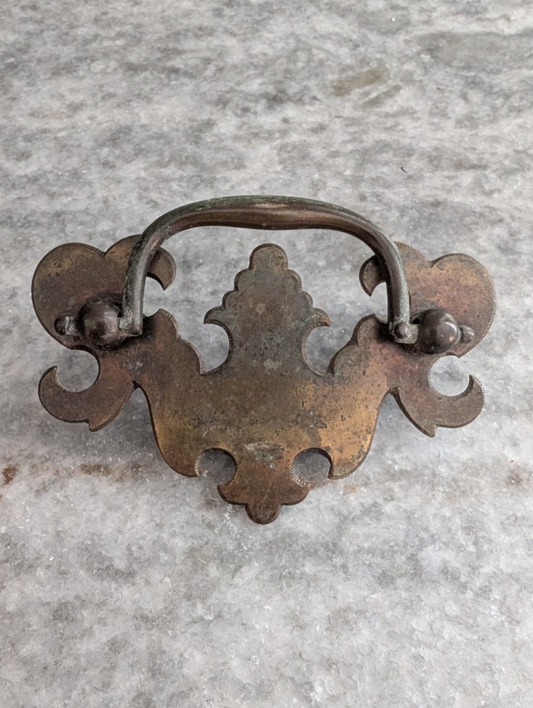 3.5in Brass Handle Bail Drawer Pull - VTG