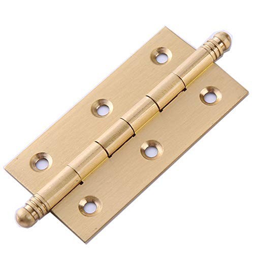 4Pack Decorative Solid Brass Cabinet Door Butt Hinges Folding 2.5inch