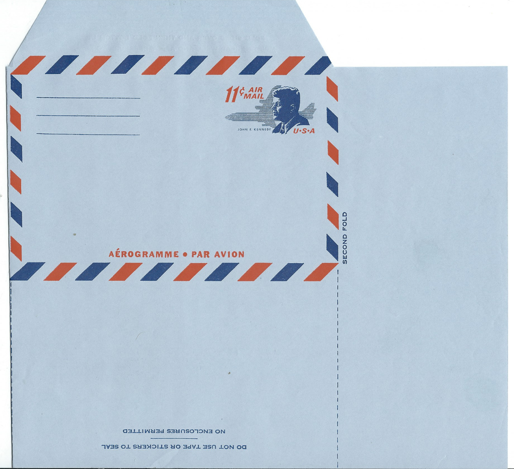 John F. Kennedy...11 Cent Aerogramme