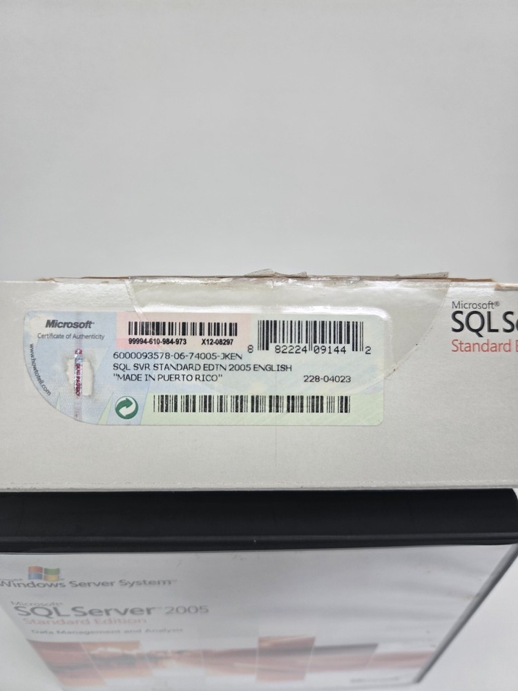 Microsoft SQL Server 2005 Standard Edition _ 5 Client _ 32-Bit X 86 _ Full Versi