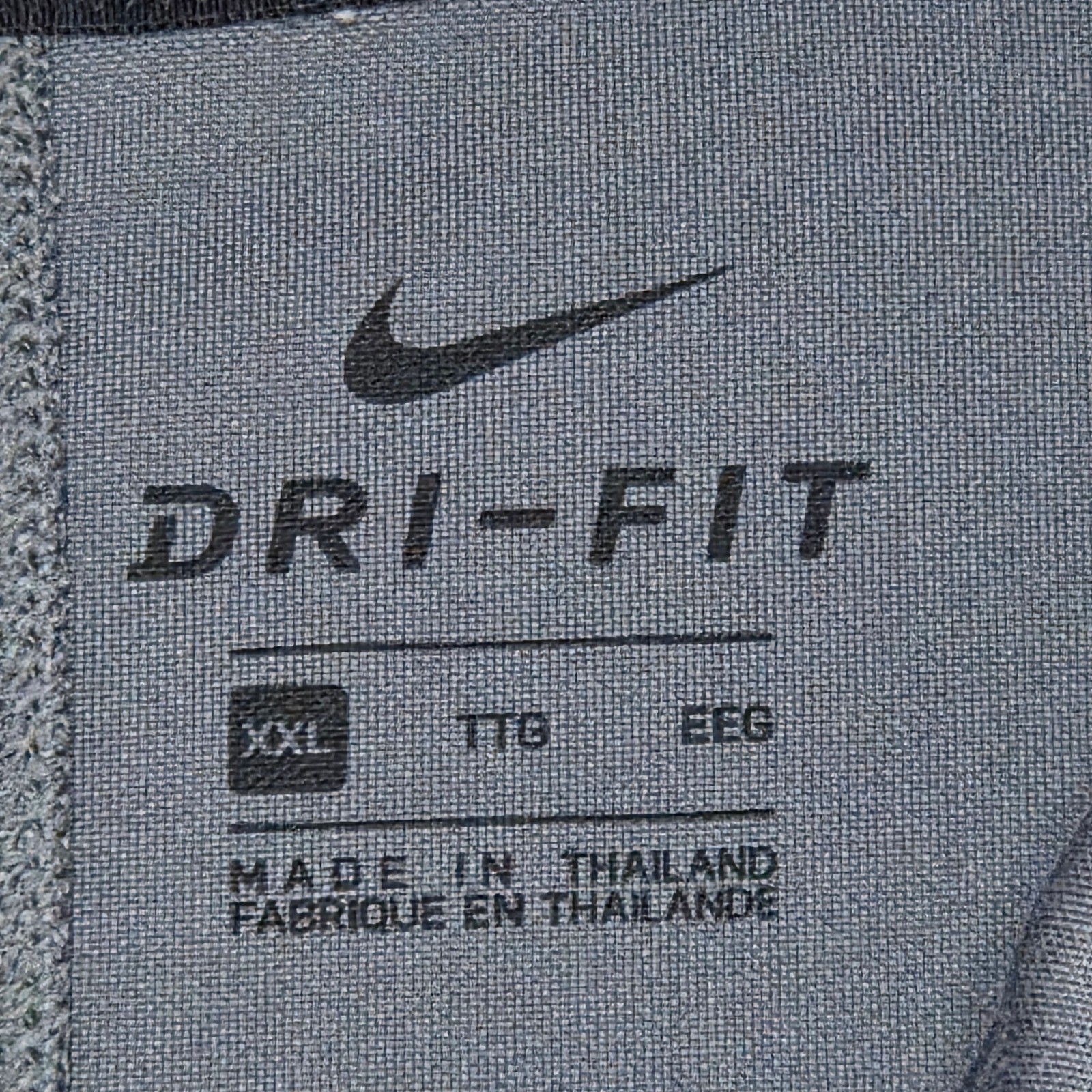 Nike Dri-FIT Gray Striped Golf Polo Shirt Athletic Men's XXL