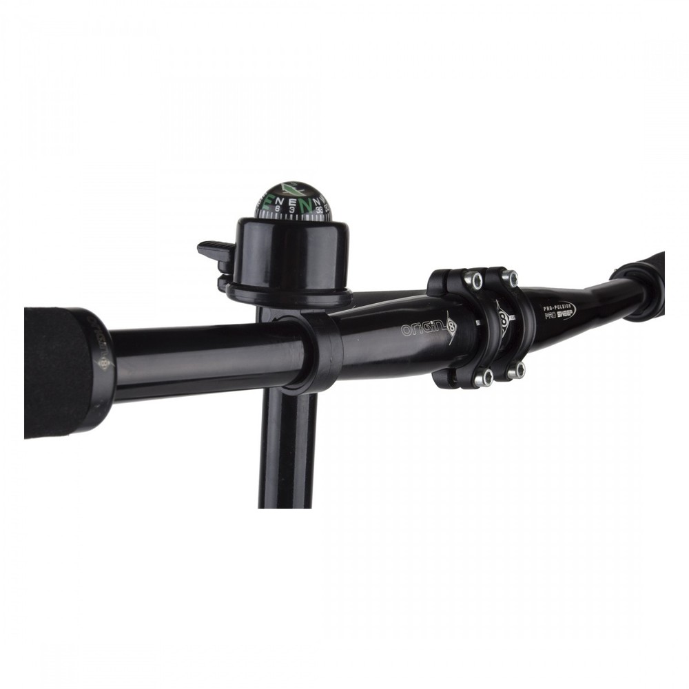 Sunlite Compact Alloy Mallet Bell with Easy-Read Compass - Lightweight Black