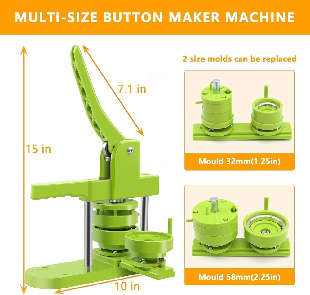 Fun & Functional Button Making Machine for Kids - 200PCS Supplies Included
