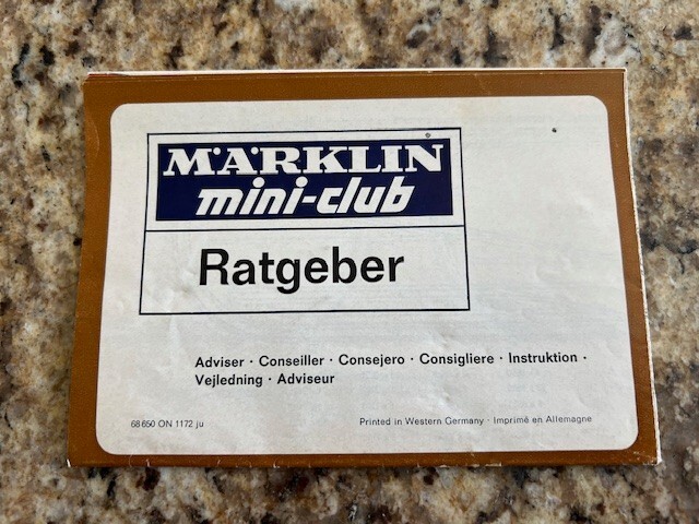 MARKLIN MINI CLUB TRAIN Adviser Catalog
