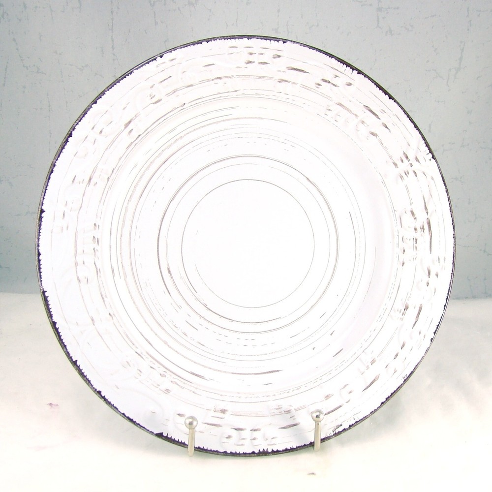 Pfaltzgraff Everyday TRELLIS WHITE Dinner Plate(s)
