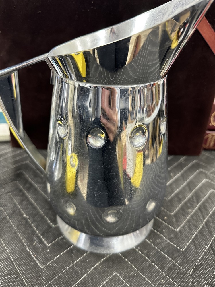 Case Brass Chrome Pitcher And Goblets- Case Design-USA Made