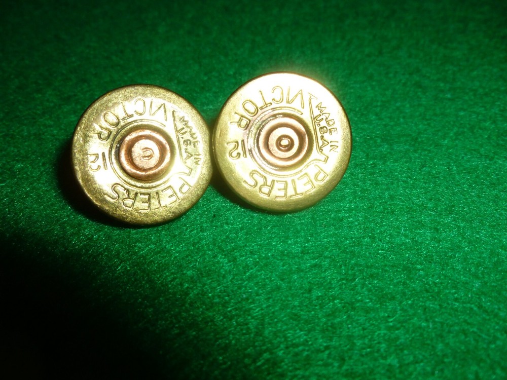 Antique Hunting Theme Brass Cap Cufflinks