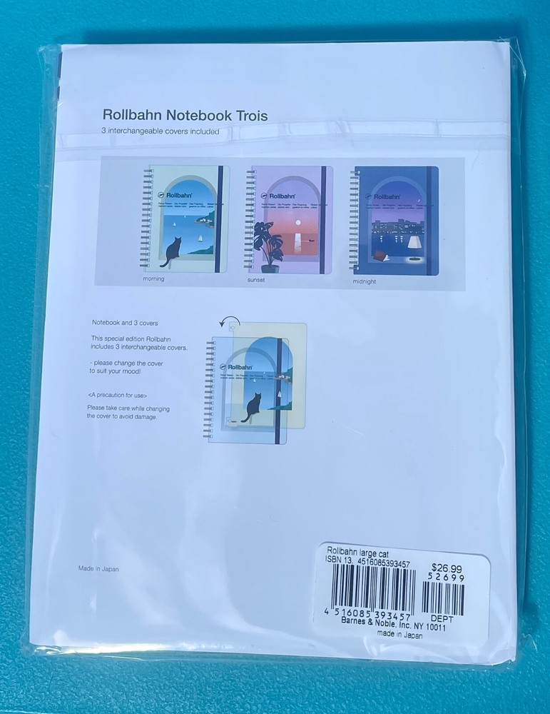 Rollbahn Notebook Trois NEW 3 Interchangeable Covers