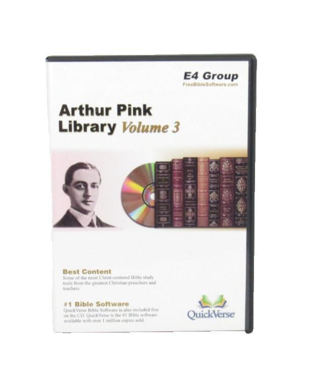 QuickVerse E4 Bible Study Arthur Pink Library Vol. 3 PC Software Tested Works
