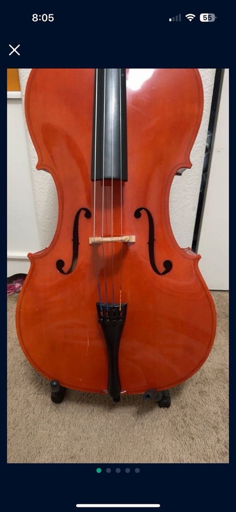 3/4 Cello With Bow And Case