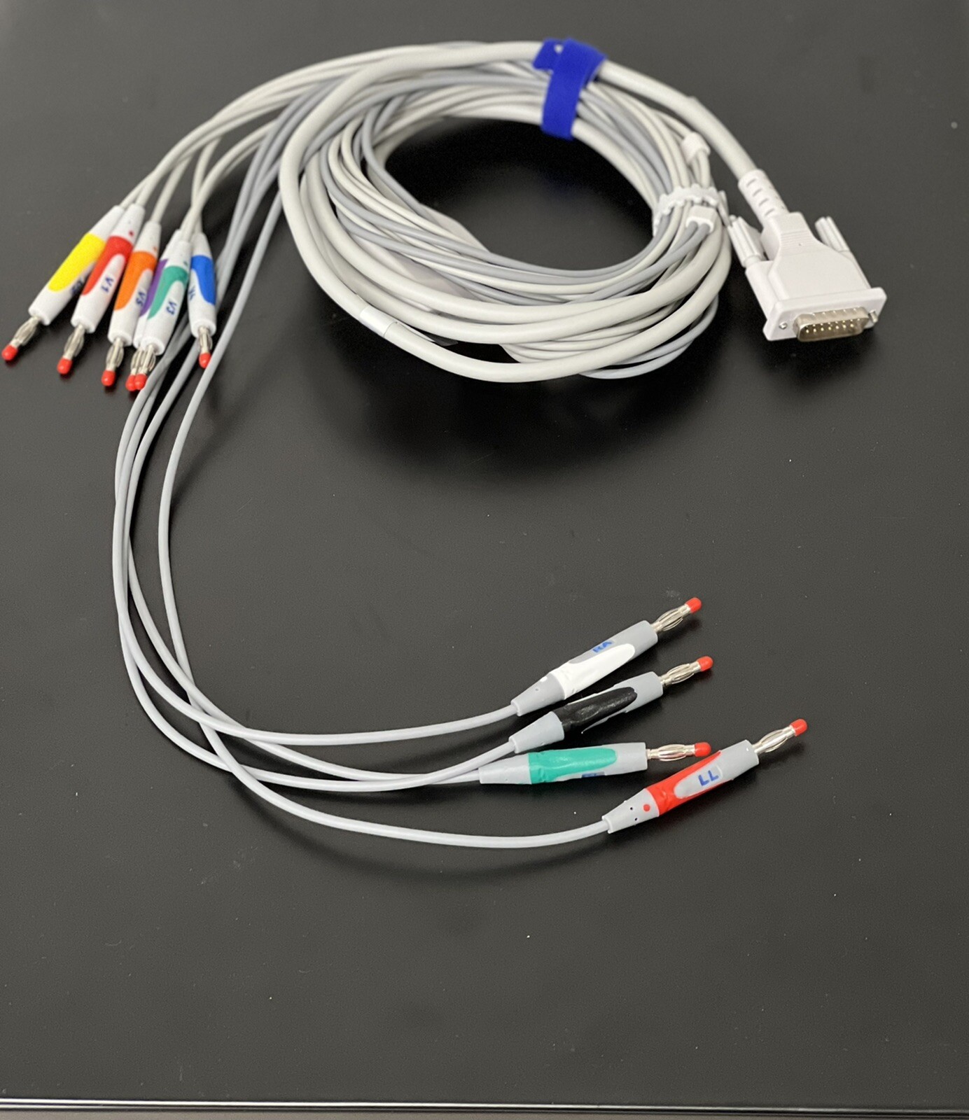Schiller AT1, AT2 15 pin 10 Leads Banana EKG Cable 4.0 - Same Day Shipping