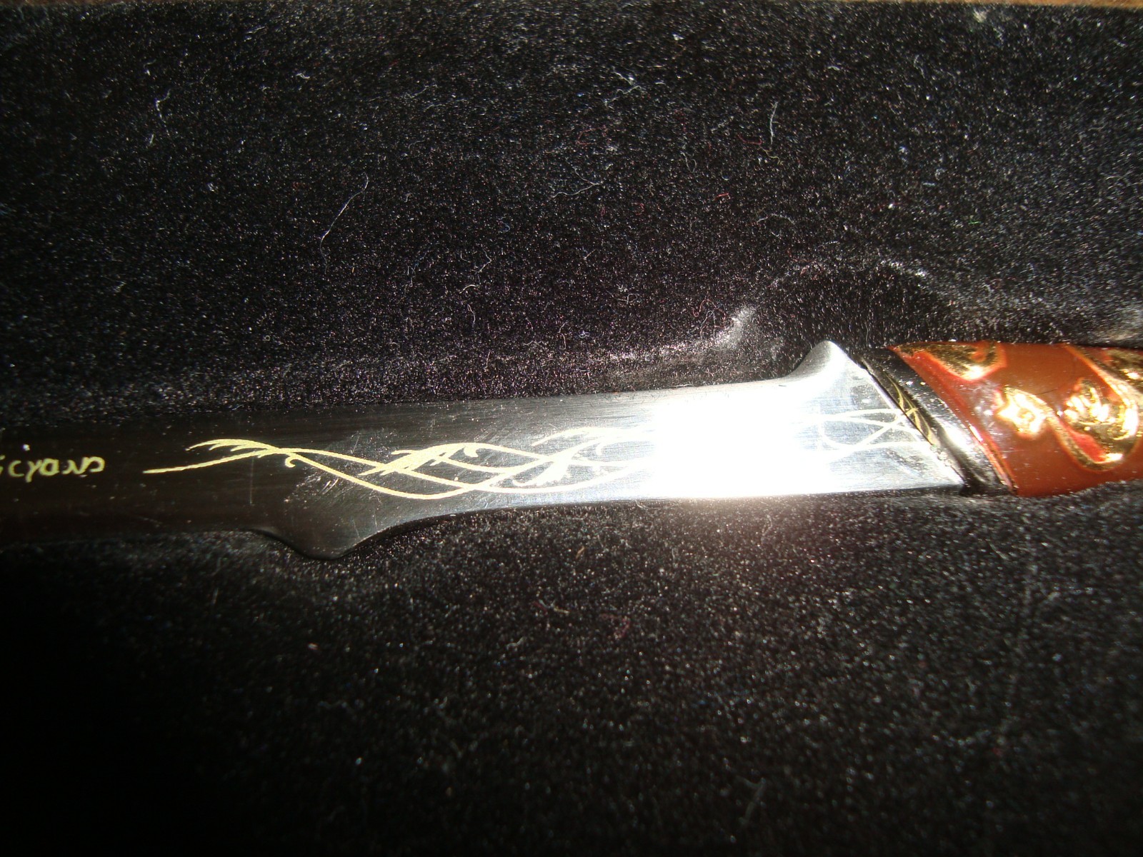 LOTR Lord Of The Rings Sword Replica Hadhafang Letter Opener Wood Case 8.5"