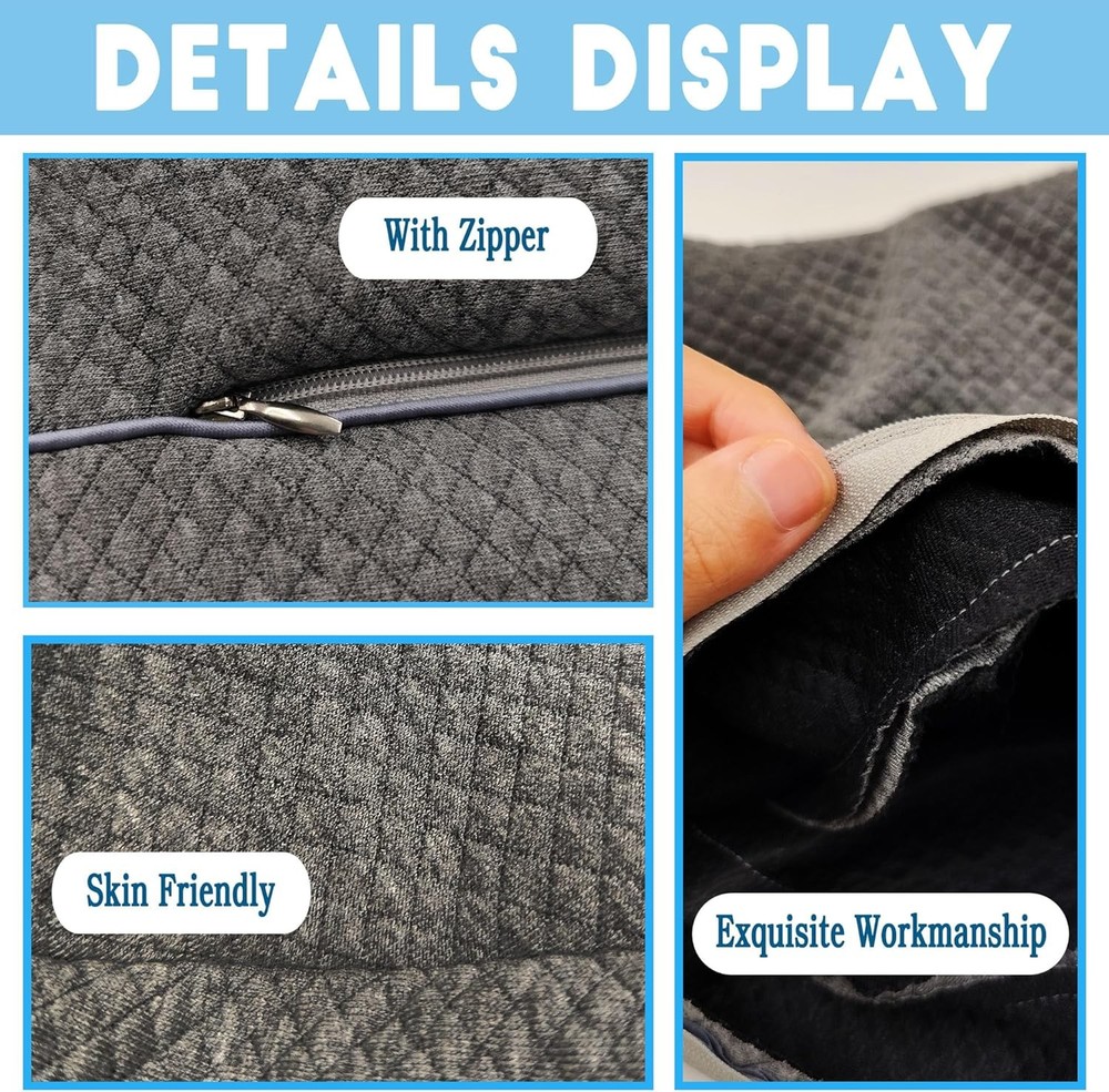 Pillowcase for Contour Memory Foam Side Sleeper Support Pillow, Pillowcase