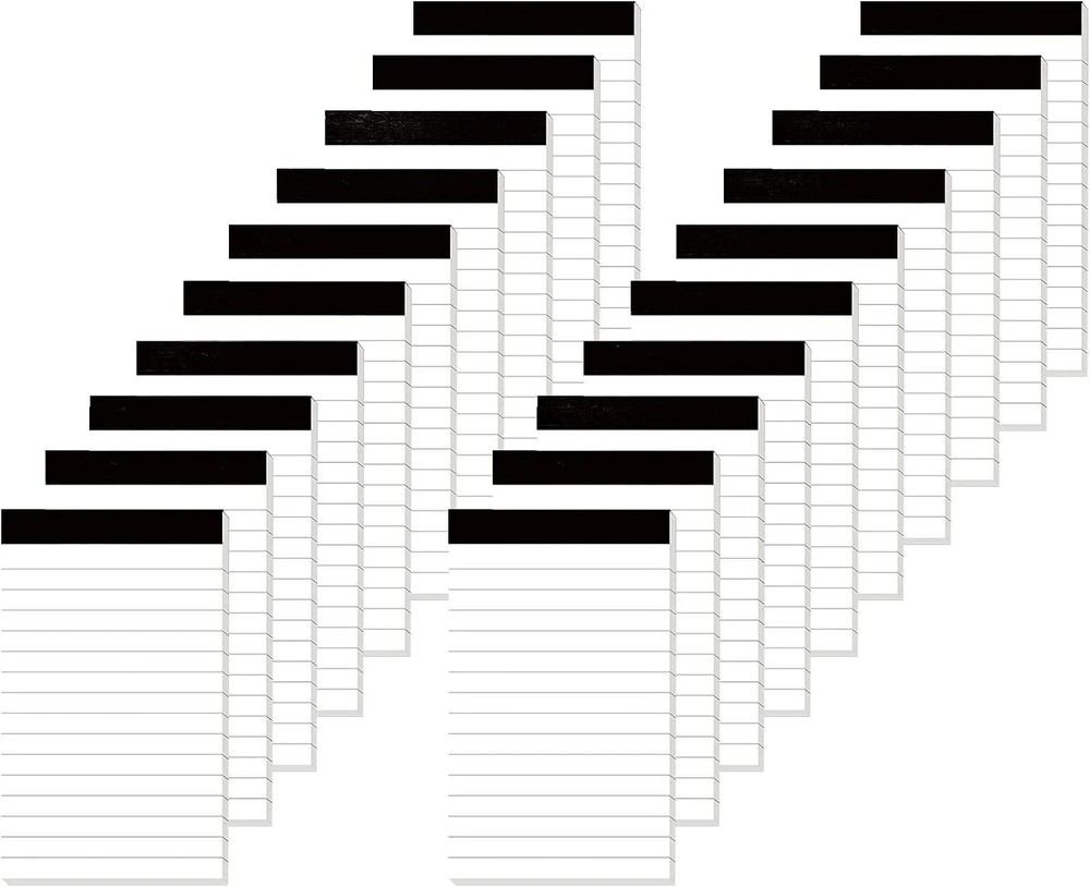 20 Pack Small Notepad, 3 x 5 Inch Ultra Quality Note Pads, Server Lined Papers a