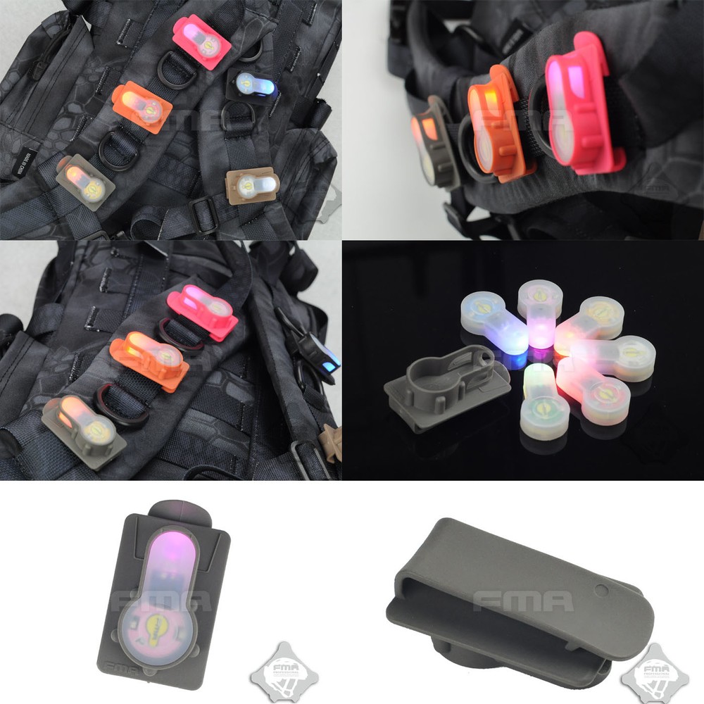 FMA Card Button Clip-on Strobe Light for DEVGRU Vest Backpack Webbing
