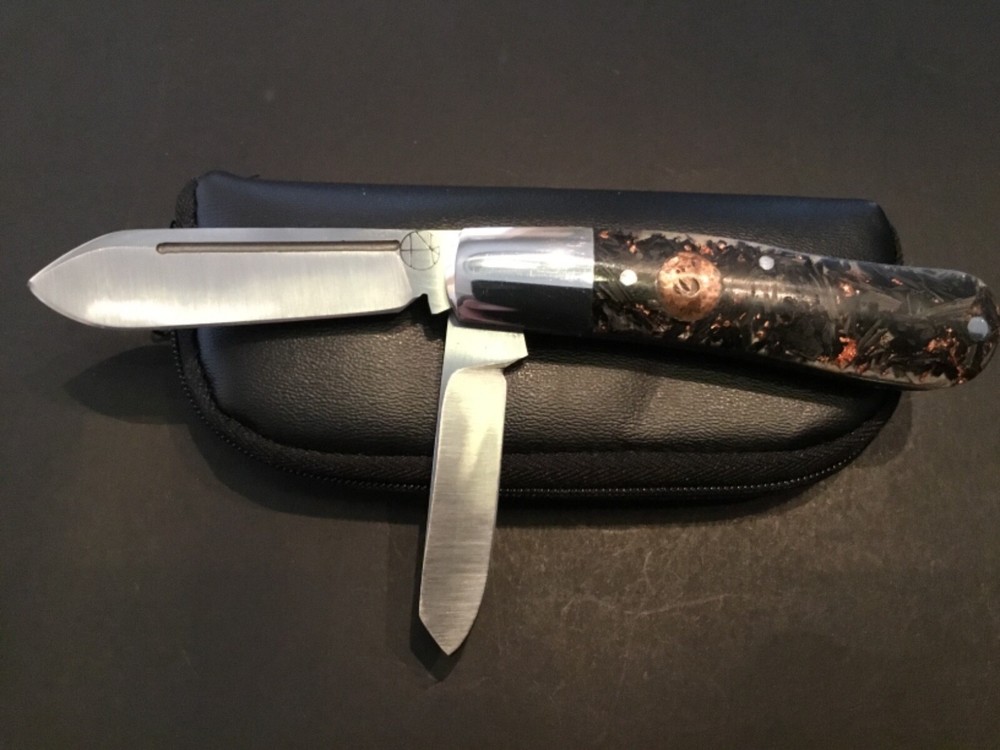 Custom Kirilov Custom Knives “Mars” 2 Blade Slipjoint Folder Folding Knife