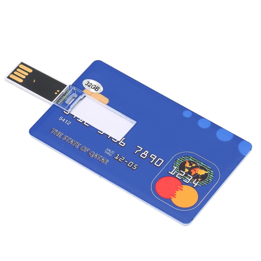 (32GB)Card Shaped U Disk Simple Unique USB Flash Drive For Data Storage File