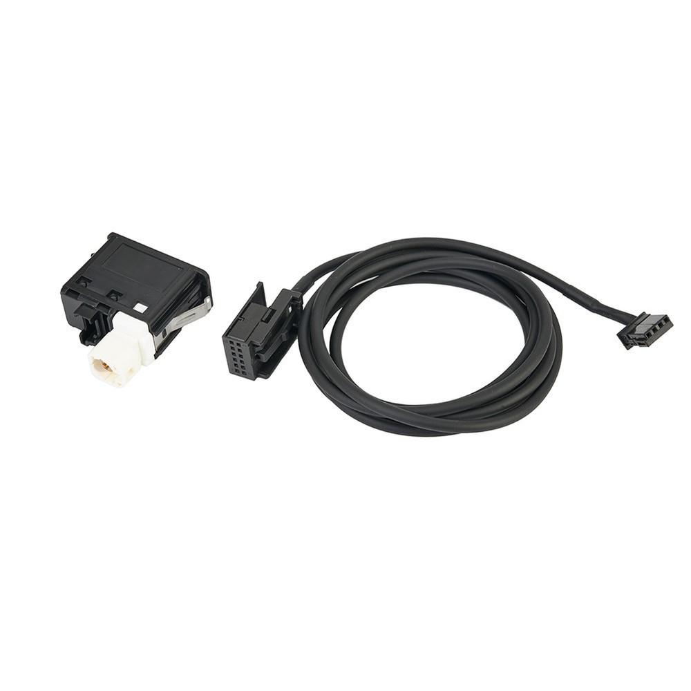 AUX USB Interface Panel Adapter And Socket Plastic USB2.0 Black For