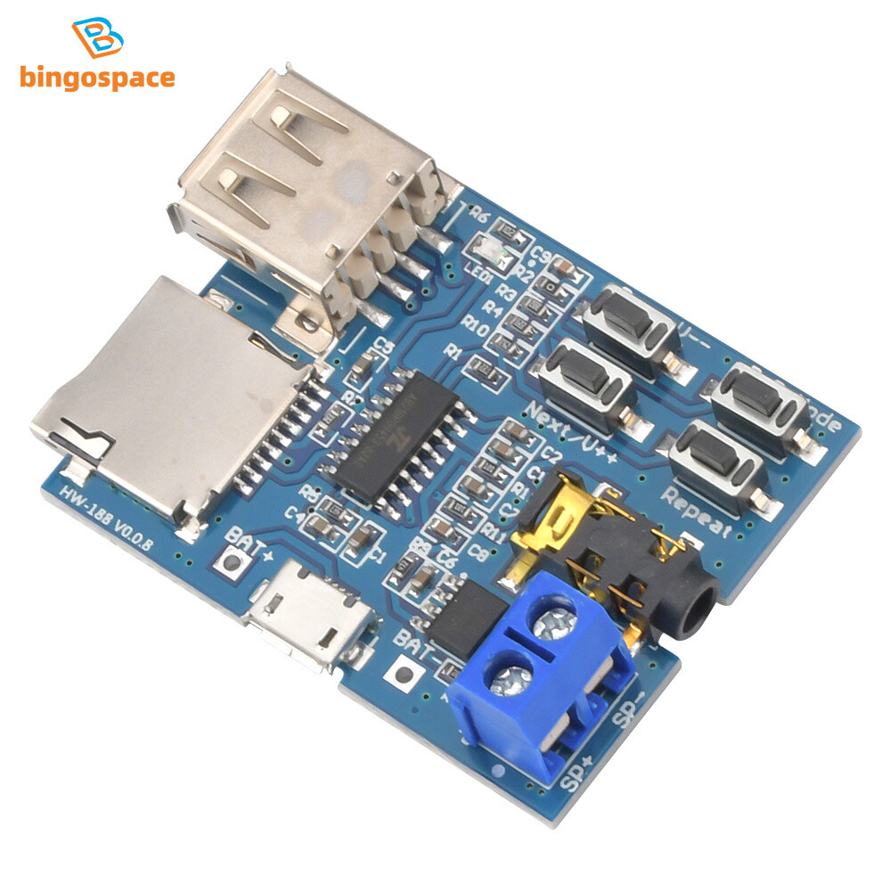 TF Card U Disk MP3 Format Decoder Board Aamplifier Decoding Audio Player Module
