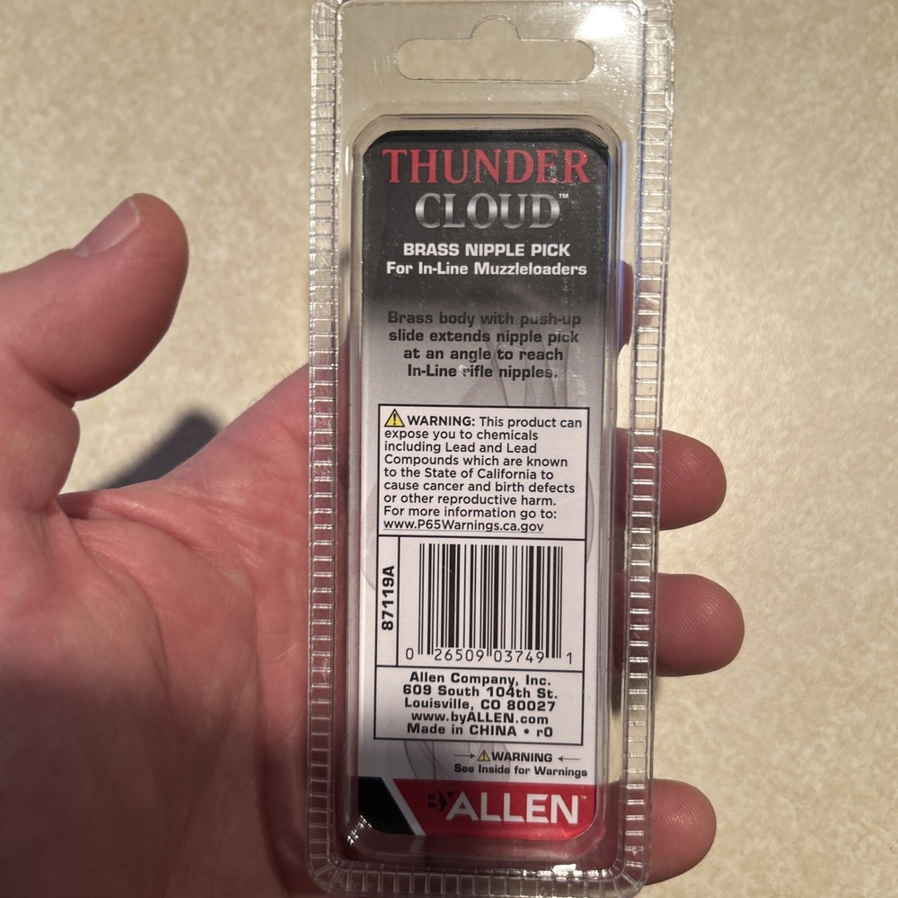 Thunder Cloud Brass Nipple Pick