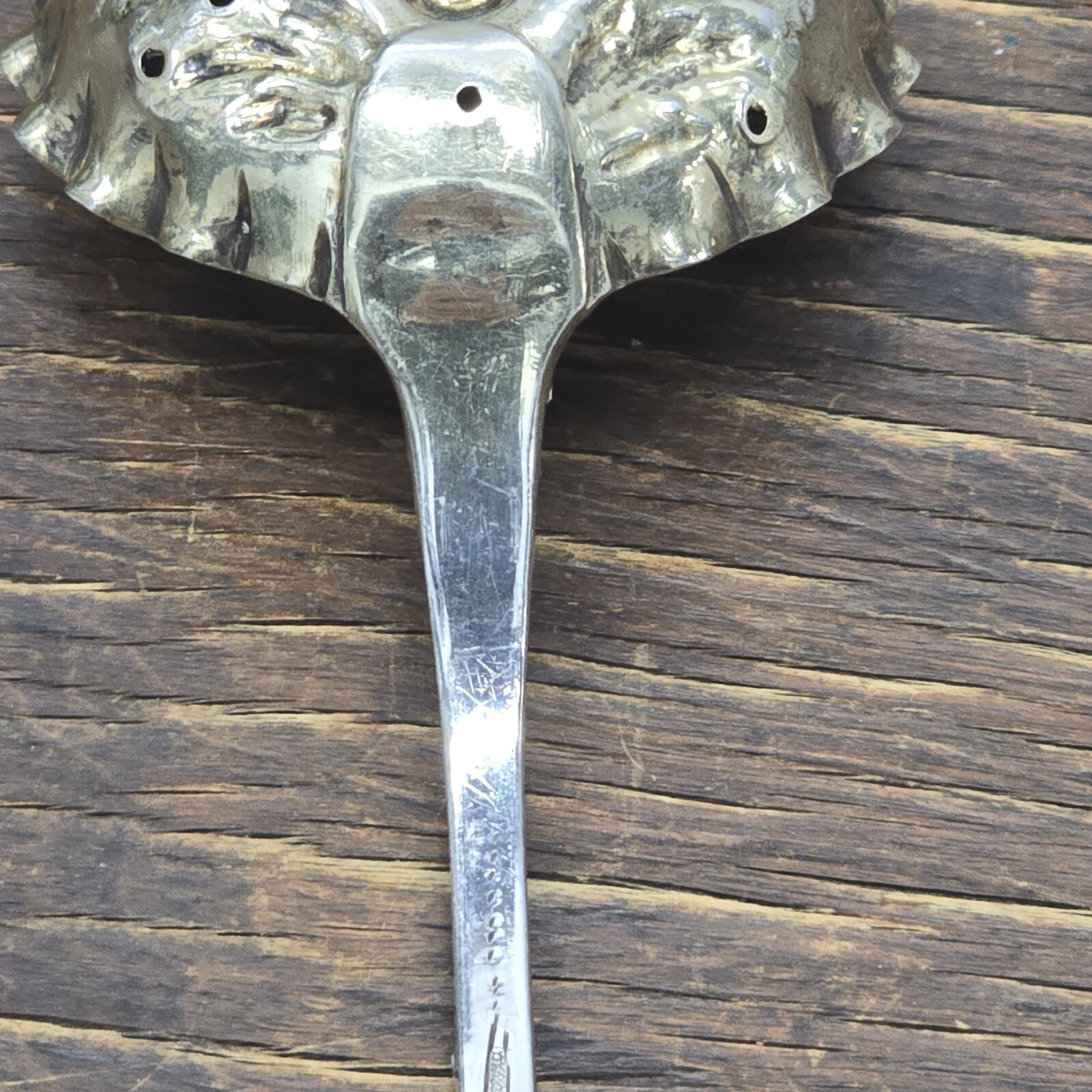 Charles Eley English sterling spoon 1800s bonbon fruit spoons With Lion Crest