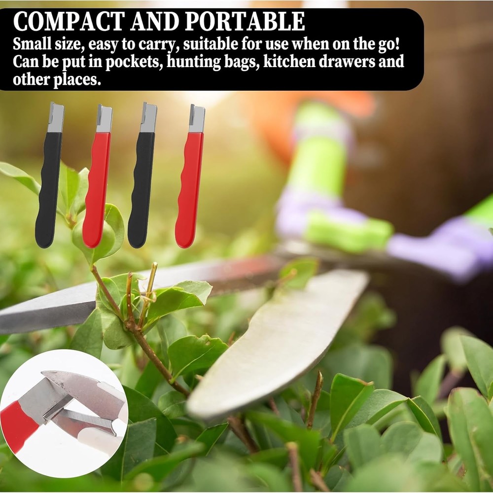 4PCS Garden Tool Blade Sharpener Pocket Knife Sharpener for Shears Scissors Clip