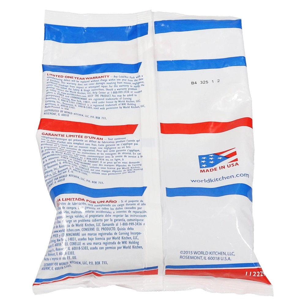 Pyrex Portable Large Cold Hot Pack 2-Pack - Made in USA