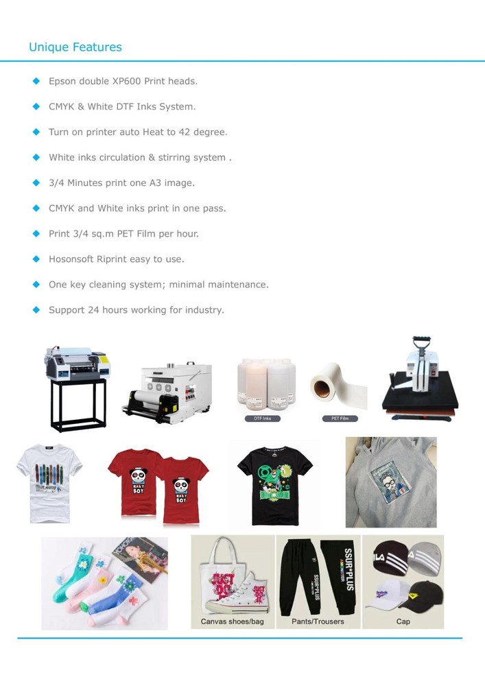 Refinecolor RF-CF30 DTF Roll Printer Starter Business Bundle USA Tech Support