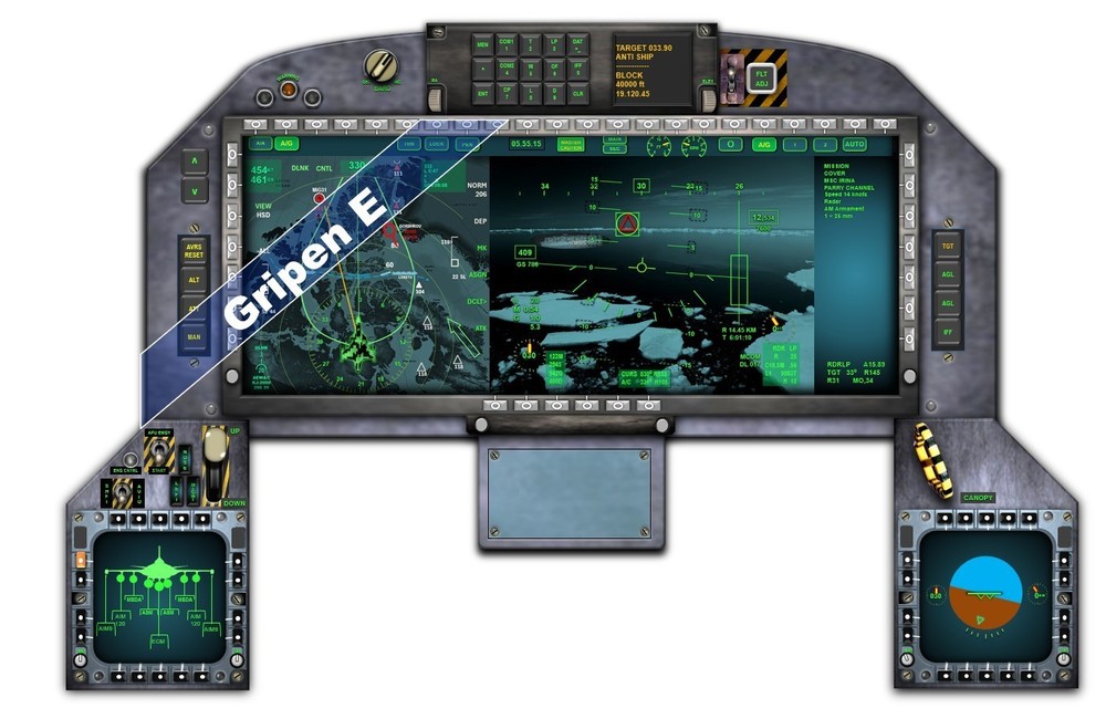 GRIPEN E COCKPIT instrument panel CDkit
